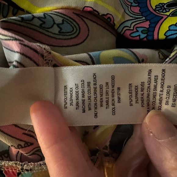 Nina Parker Colorful Paisley Print Wide Leg Pants size 2X - Picture 11 of 11